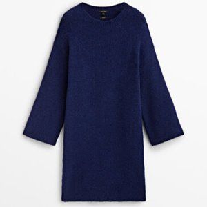 massimo dutti Short dress with voluminous sleeves wool sz M